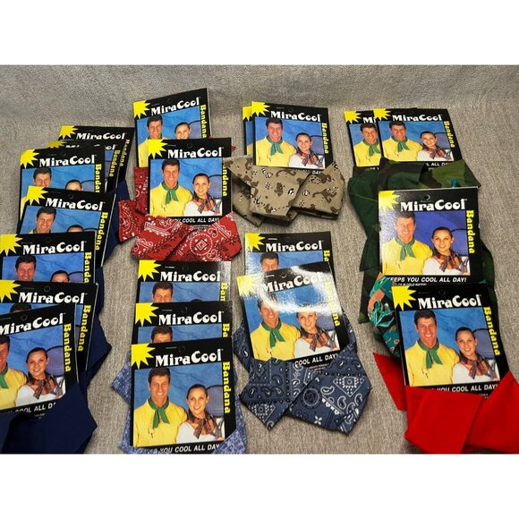 Lot of 20 Occunomix MiraCool Cooling Bandanas Heat Stress ~Assorted Colors - Picture 1 of 6
